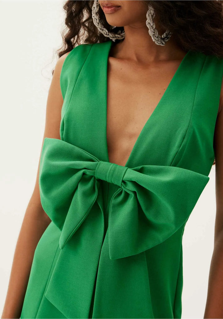 MACACÃO CURTO VERDE MAXI LAÇO LANÇA PERFUME
