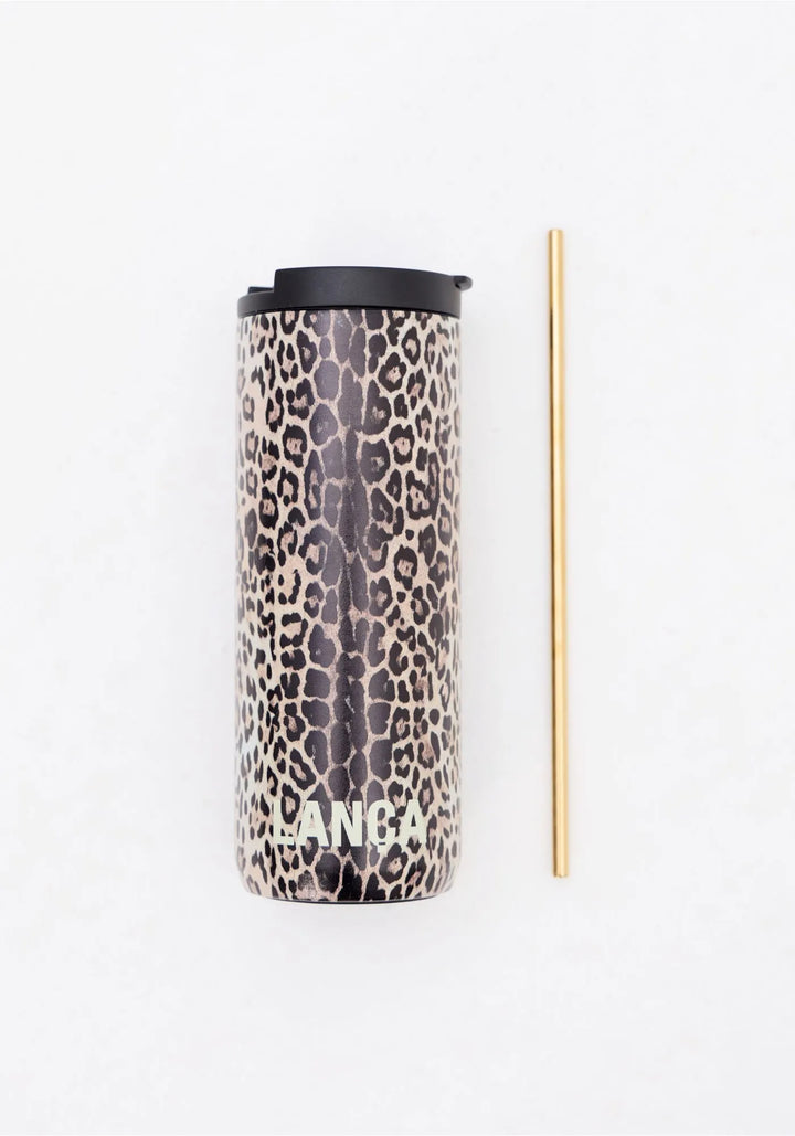 COPO COM PALHINHA E PADRÃO LEOPARDO LANÇA PERFUME