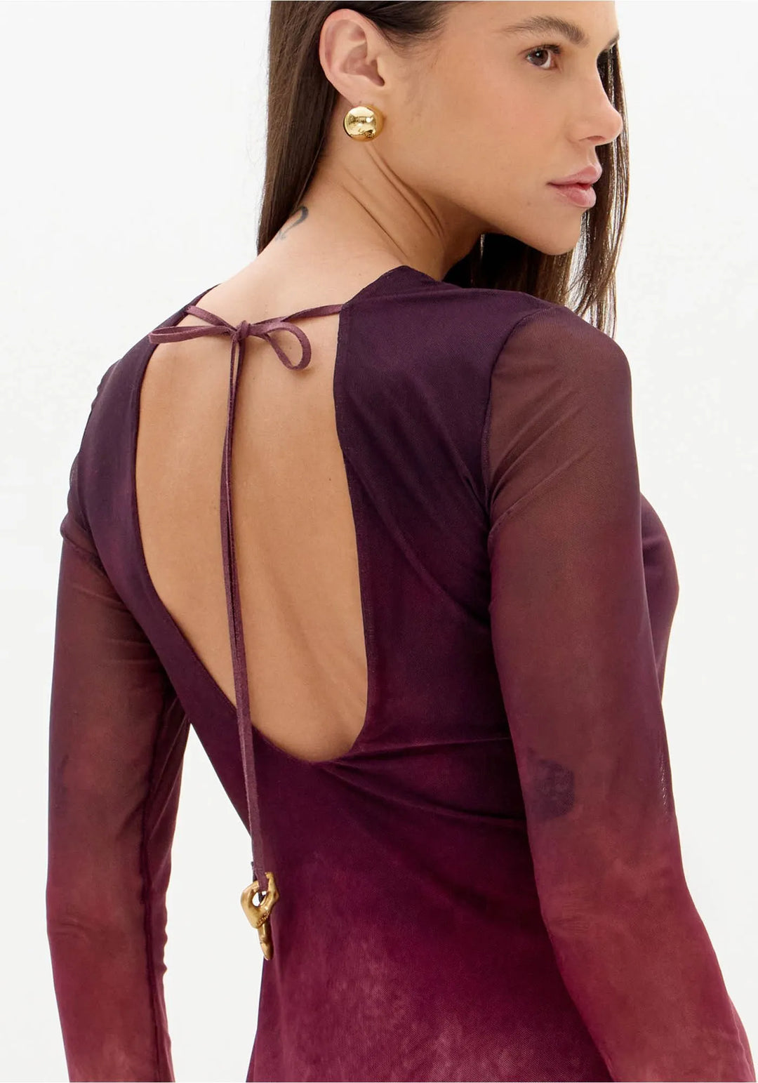 VESTIDO MIDI DEGRADÊ COM DECOTE NAS COSTAS LANÇA PERFUME