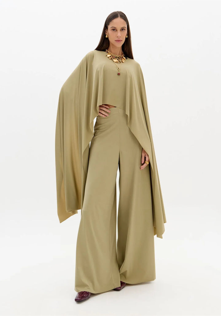 CALÇA FLUIDA VERDE OLIVA LANÇA PERFUME