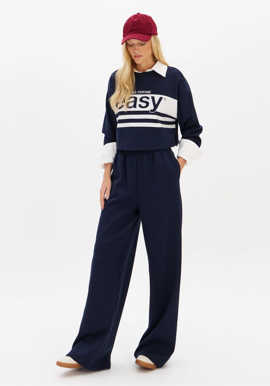 CALÇA DE MALHA AZUL EASY LANÇA PERFUME
