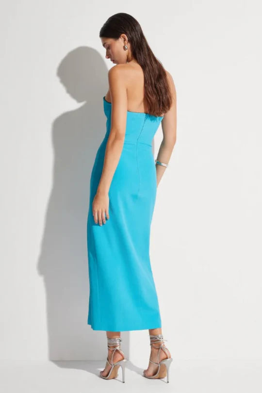 VESTIDO MIDI TURQUESA MVP