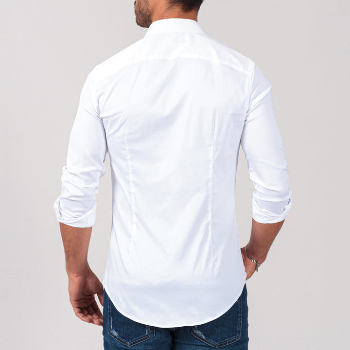 CAMISA GOLA ITALIANA SLIM FIT BRANCA ZOLF