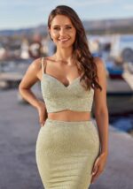 CONJUNTO VERDE COM STRASS SAIA E TOP PONTO CHIC - Image 4