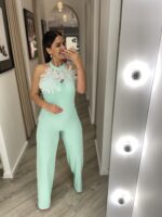 MACACÃO VERDE ÁGUA COM APLICAÇÃO DE RENDA RINASCIMENTO - Image 3