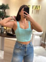 TOP CORSET VERDE ÁGUA SAHOCO