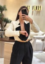 BLAZER CURTO CRÚ CONTRASTE PRETO IMPERIAL - Image 2