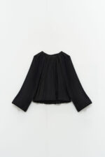 BLUSA PRETA COM CORTE ABALONADO ELEH - Image 4