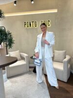 PANTALONA FLUÍDA BRANCA COM CINTO ELEH