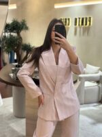 BLAZER ROSA COM PADRÃO TRESPASSE IMPERIAL - Image 3