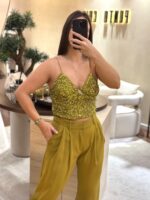 PANTALONA VERDE OLIVIA ANIYE BY - Image 3