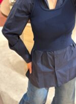 COLETE DE MALHA AZUL AZUL SOBREPOSTO ICEBERG WOMAN - Image 3