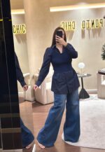 COLETE DE MALHA AZUL AZUL SOBREPOSTO ICEBERG WOMAN - Image 2