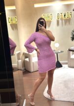 VESTIDO LILÁS EM MALHA RENDADA COM FIO LUREX MISS YOU - Image 2