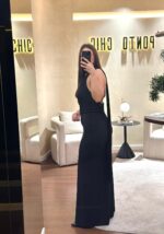 VESTIDO LONGO LICRADO COM LENÇO ELEH - Image 3