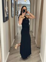 SAIA PRETA EM MALHA COM DETALHES EM GNGA ELEH - Image 2