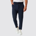CALÇA COM CORDÃO SLIM FIT AZUL ZOLF