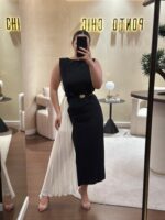 VESTIDO COMPRIDO COM PLISSADO SIMONA CORSELLINI - Imagen 2