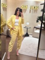 CALÇA  ALFAIATARIA AMARELO DIXIE