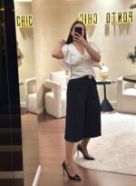 CULOTE PRETA COM CINTO RINASCIMENTO