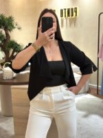 CASACO CURTO FLUIDO SILVINA CAMPOS