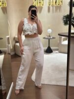 CALÇA BRANCA EM LINHO PONTO CHIC - Image 2
