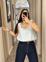 TOP AZUL BÉBÉ ABALONADAO PONTO CHIC