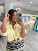 CAMISA OVERSIZED AMARELO PONTO CHIC