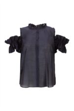 TOP AZUL MARINHO EM ORGANZA SILVINA CAMPOS - Image 2
