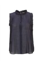 TOP AZUL MARINHO EM ORGANZA SILVINA CAMPOS - Image 3