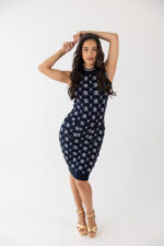 VESTIDO DE MALHA JACQUARD COM LOGO FRACOMINA - Imagen 3