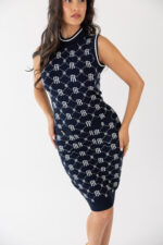 VESTIDO DE MALHA JACQUARD COM LOGO FRACOMINA - Imagen 8