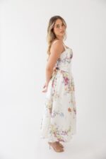 VESTIDO MIDI ESTAMPAOD TECIDO ALINHADO PONTO CHIC - Imagen 5