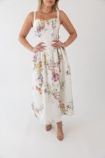 VESTIDO MIDI ESTAMPAOD TECIDO ALINHADO PONTO CHIC - Imagen 8