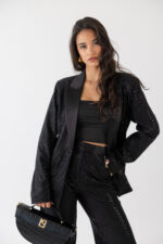 BLAZER LONGO COM STRASS FRACOMINA