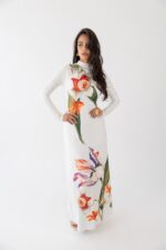 VESTIDO JUSTO COM ESTAMPADO LANÇA PERFUME