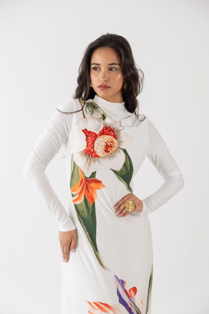 VESTIDO JUSTO COM ESTAMPADO LANÇA PERFUME - Image 4