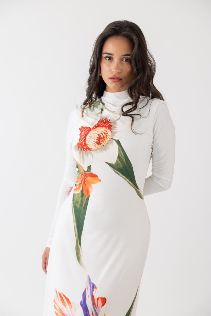 VESTIDO JUSTO COM ESTAMPADO LANÇA PERFUME - Image 2