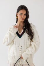 PULLOVER BRANCO COM TRANÇAS GAELLE PARIS - Image 5