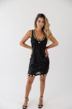 VESTIDO PRETO LANTEJOULAS LANÇA PERFUME - Image 2