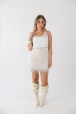 MINI SAIA OFF WHITE FLUFF ICEBERG WOMEN - Imagen 2