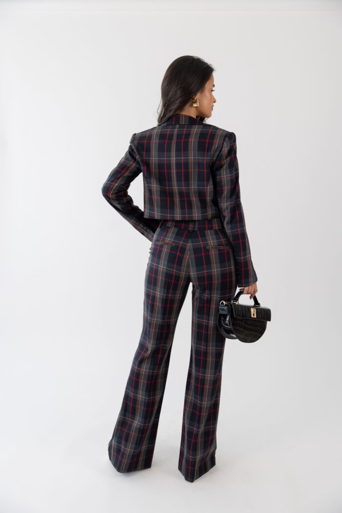 BLAZER CROPPED XADREZ TRESPASE FRACOMINA - Imagen 5