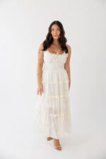 VESTIDO CREME COM BORDADOS PONTO CHIC - Image 2