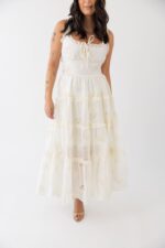 VESTIDO CREME COM BORDADOS PONTO CHIC - Image 3