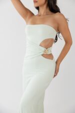 VESTIDO VERDE ÁGUA COM FIVELA PONTO CHIC - Imagen 4