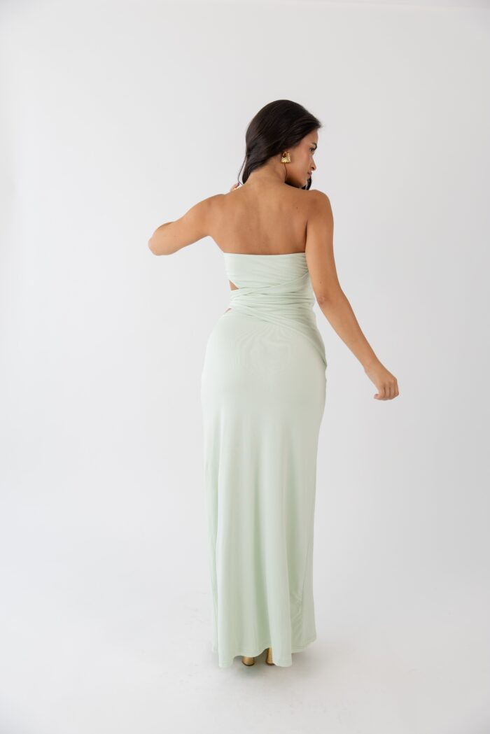 VESTIDO VERDE ÁGUA COM FIVELA PONTO CHIC - Imagen 5