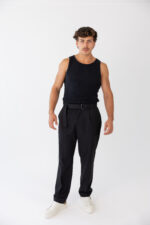 CALÇA PRETA CLÁSSICA COM FIVELA ANTONY MORATO