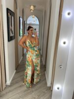 VESTIDO COMPRIDO ESTAMPADO COM RACHA PONTO CHIC - Image 3