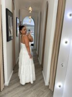 VESTIDO BRANCO FLUÍDO COM FOLHOS PONTO CHIC - Image 4