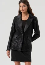 BLAZER LONGO COM STRASS FRACOMINA